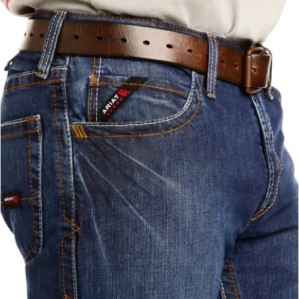 Ariat Men's Flame-Resistant M4 Relaxed Boot Cut‎ Jean Flint NWT